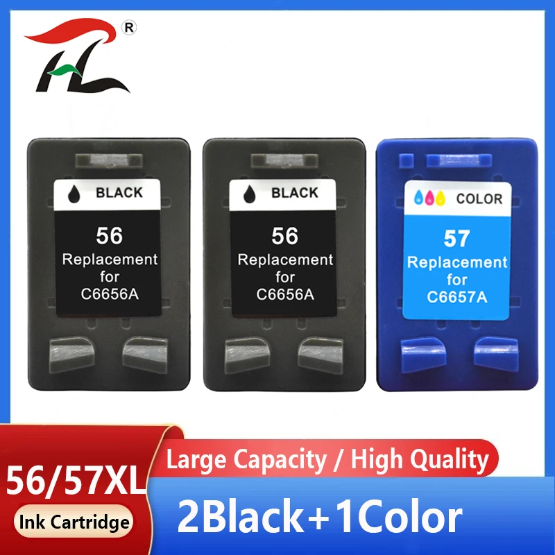 

3PK Replacement 56XL 57XL ink cartridge for hp 56 57 for hp56 hp57 Deskjet 450 450cbi 450ci 450wbt F4140 F4180 5150 5550 printer