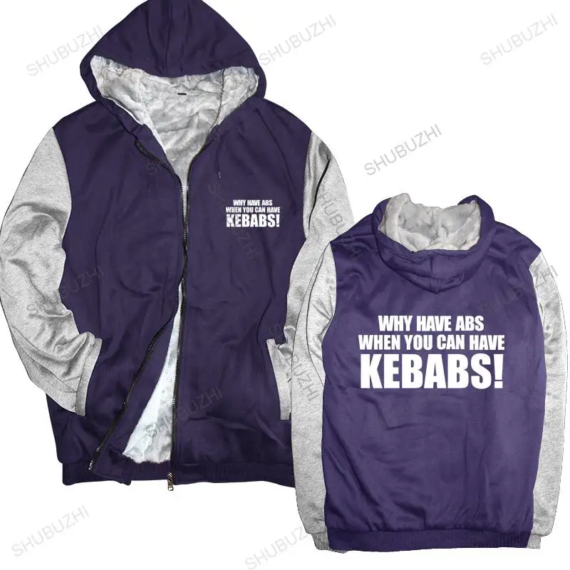 

cotton man hoodies winter jacket ABS KEBABS Mens warm coat Black Comedy Slogan Joke Top Gym coat unisex brand winter hoody