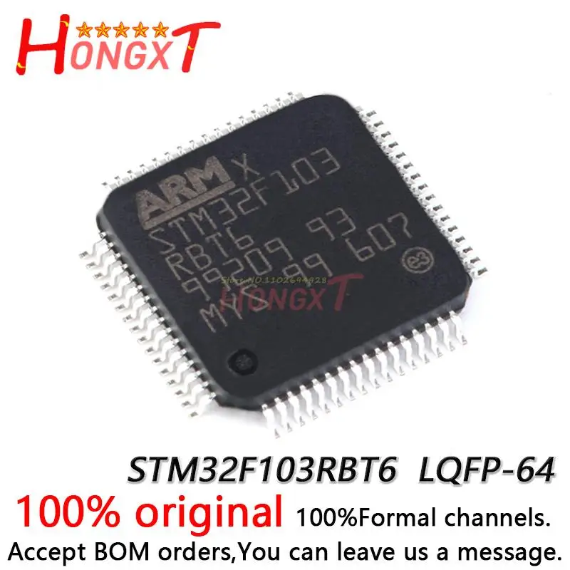 100% Новый оригинальный микроконтроллер STM32F103RBT6 LQFP-64 32-разрядный микроконтроллер MCU.