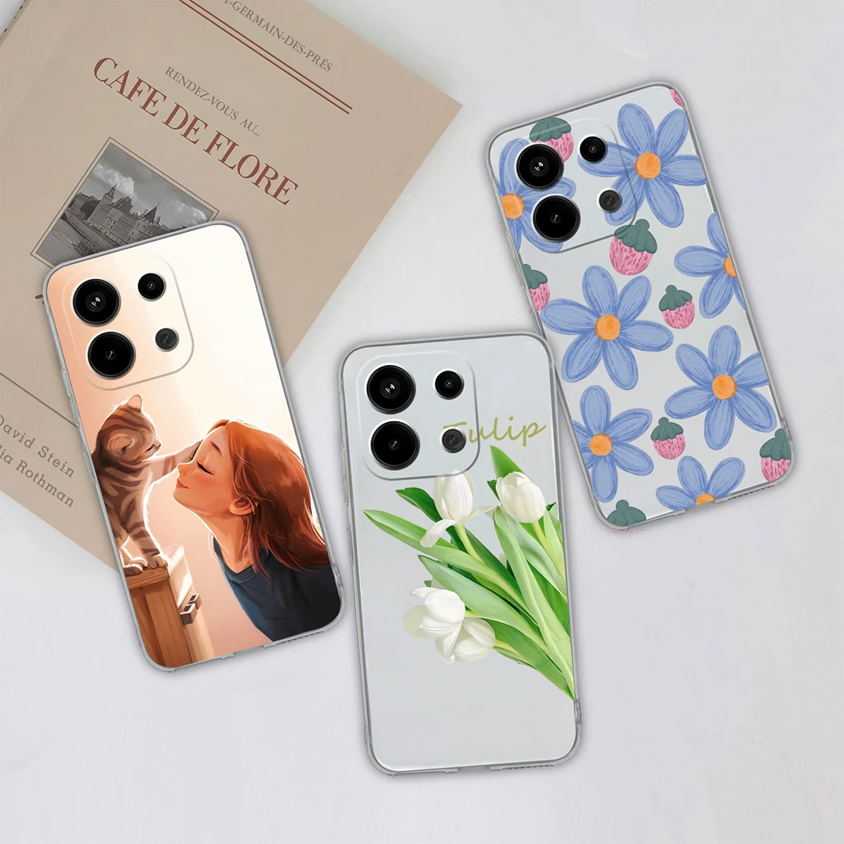 Для Redmi Note 13 Pro Чехол 4G 5G глобальная версия Новинка Мягкий силиконовый прозрачный