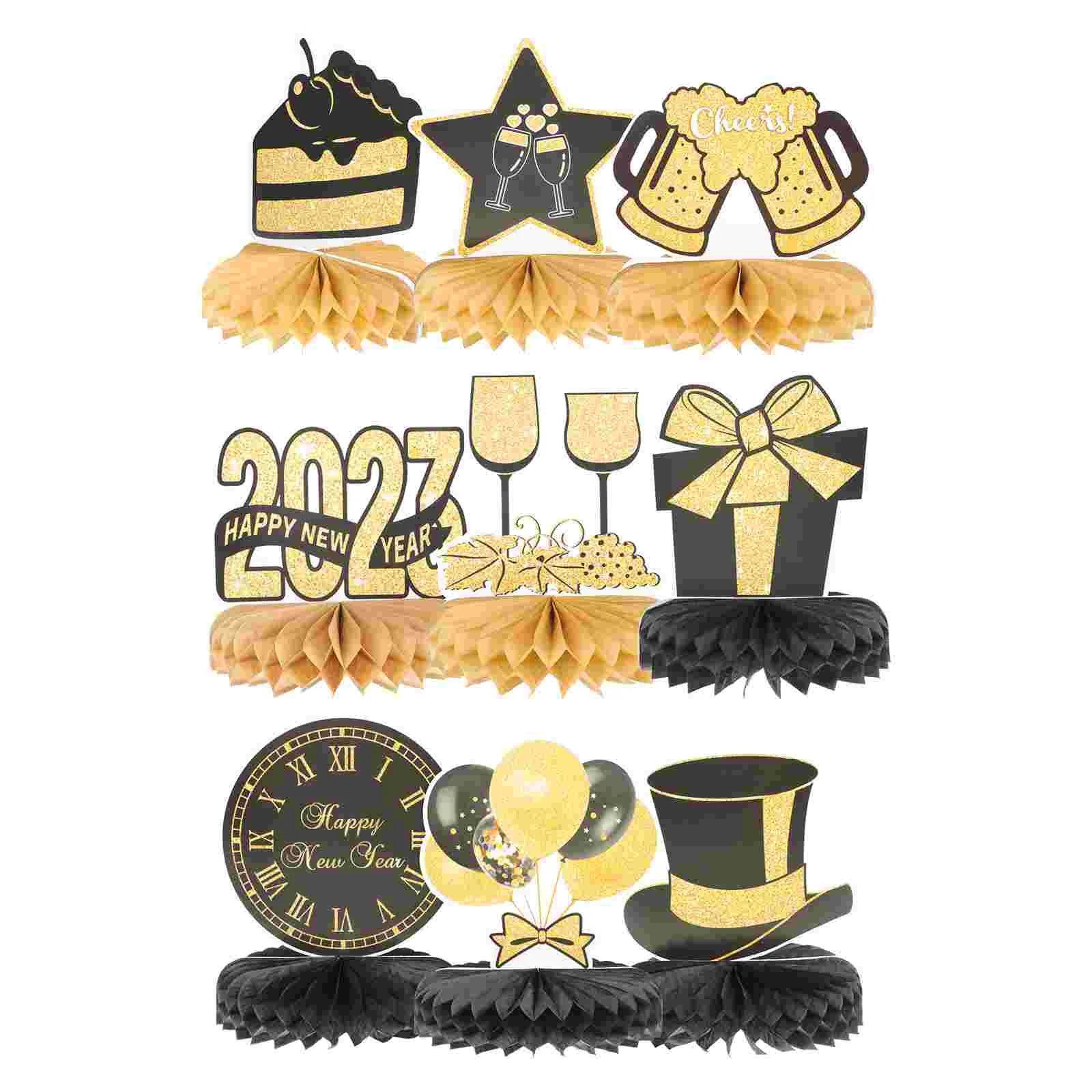 

Honeycomb New Year Party Decor Table Centerpiece Centerpieces Decoration Paper Ornament Eve Happy Homedesktop Christmas Topper