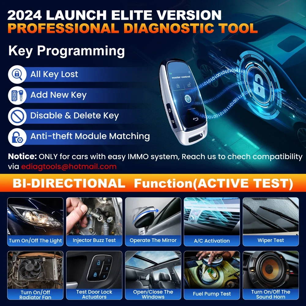 Фото LAUNCH X431 Creader Elite V2.0 Полная система двунаправленного диагностического сканера для GM для BENZ для BMW для AUDI France Locoal Ship №4