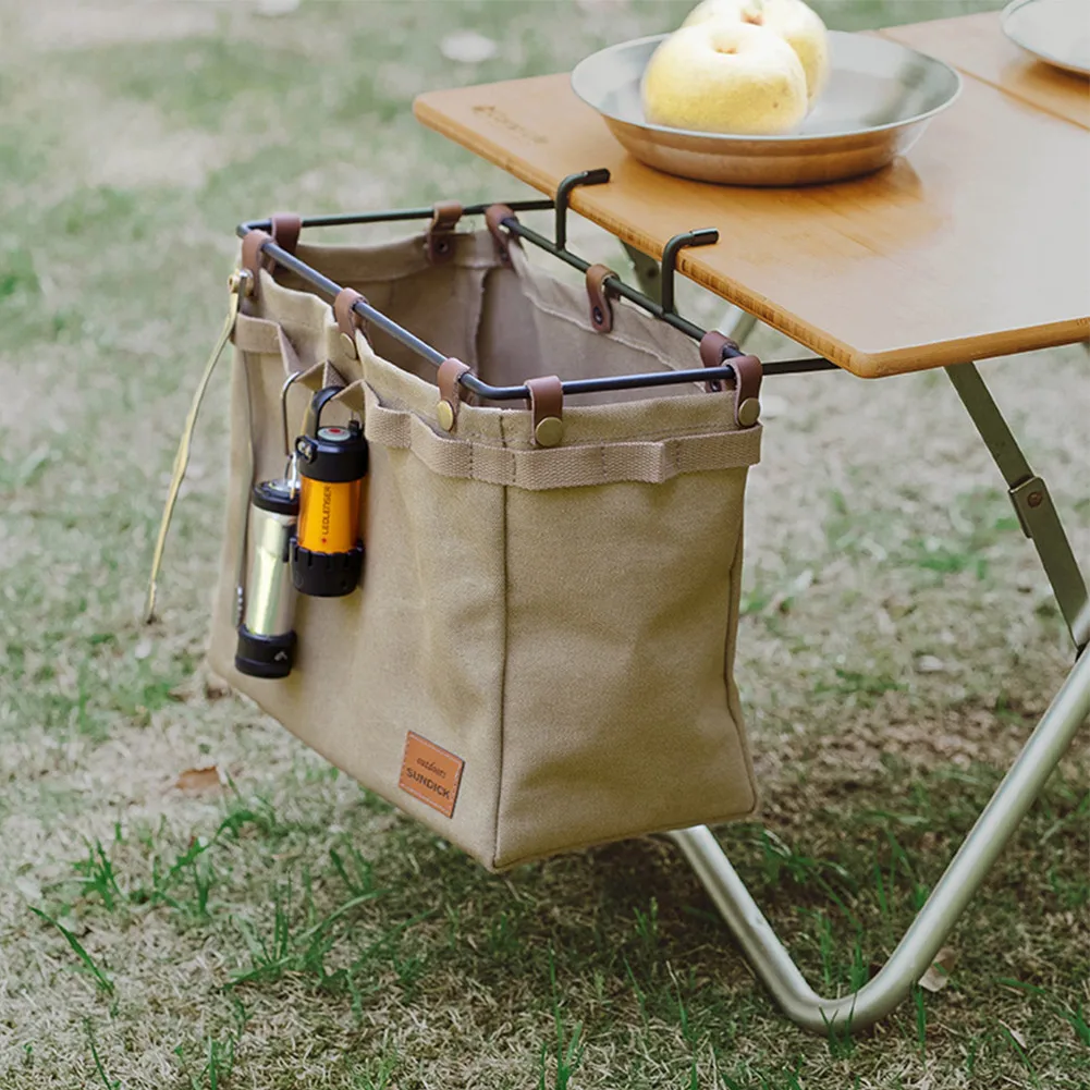 

Camping Storage Bag Outdoor Picnic Portable Table Side With Hook Multifunction Organizer Holder 11.6x9.45x5.9in