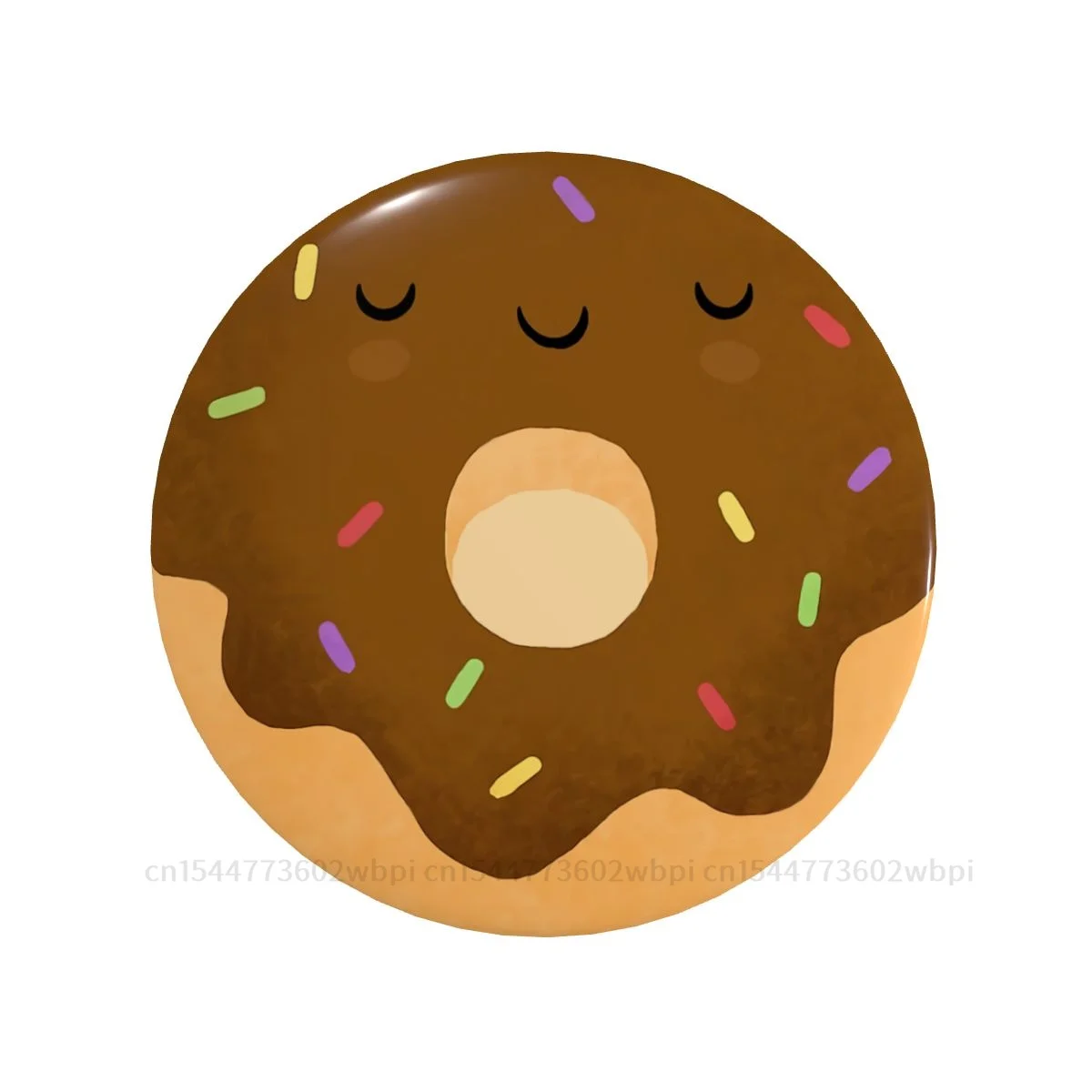 

Sleepy Chocolate Donut Badge Metal Brooch Fashion Soft Button Pin Lover Creative Gift Collar Decor Customizable