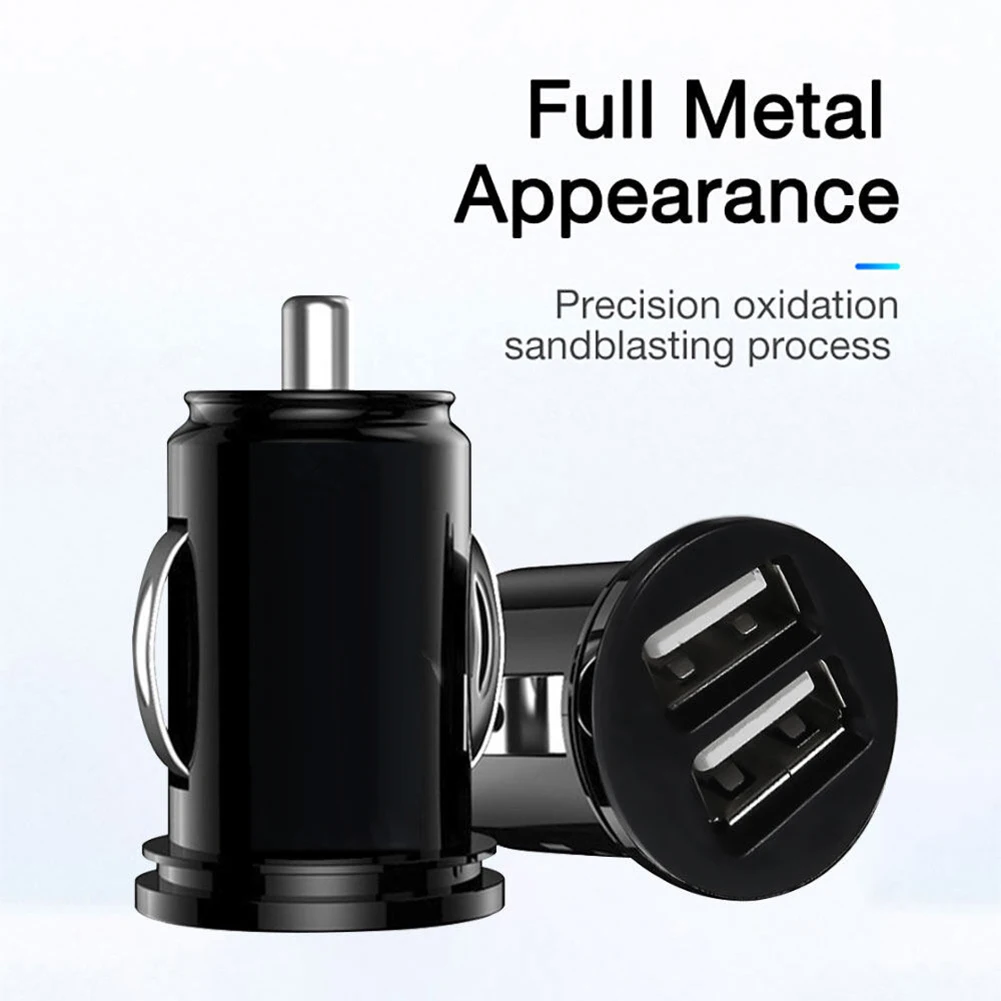 

USB 12V 24V Car Chargers 2 Ports Fast Charging For Mobile Phone Charger Adapter Universal 2 USB Car-charger Adapter High Quality