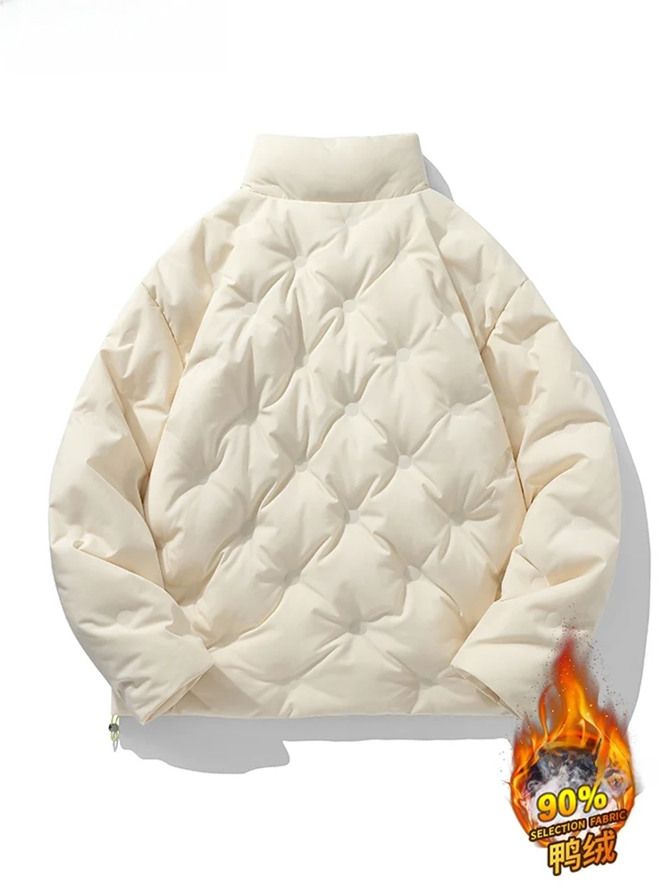 Легкий пуховик мужской зимний новый теплый парный образ нейтральный Sle