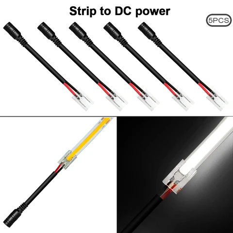 5 шт. 5V / 12V / 24V LED COB LED - полосчатый разъем L - образный угловой разъем для 5 мм 8 мм 10 мм 2 шт. 3 шт. 4 шт.