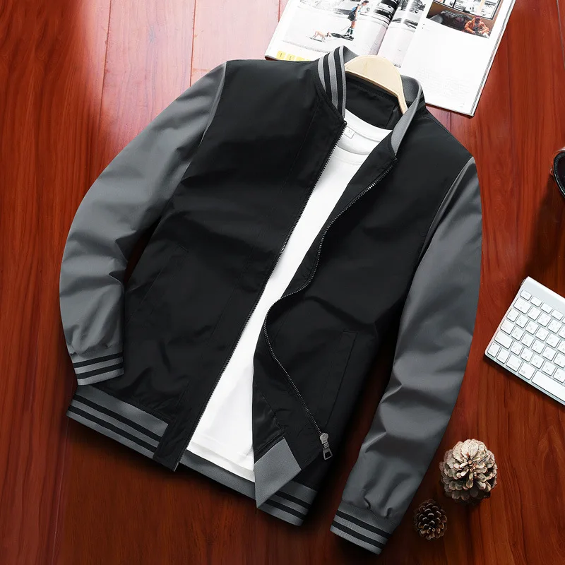 

Men Clothing 2022 Spring Autumn Men's Bomber Zipper Jacket Male Casual Streetwear Hip Hop Slim Fit Pilot Baseball Coats