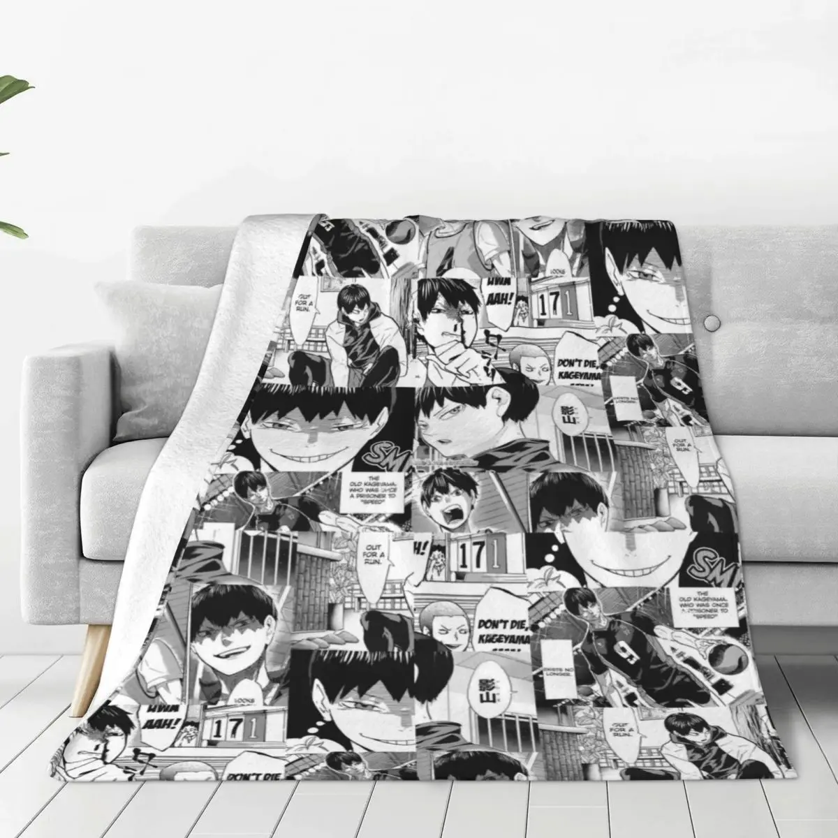 

Kageyama Haikyuu пушистые одеяла японское аниме забавные Пледы для дома 125*100 см плюшевое тонкое одеяло