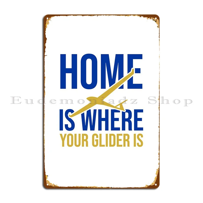 

Gliding Glider Soar Gifts Metal Signs Garage Printing Party Plates Home Retro Tin Sign Poster