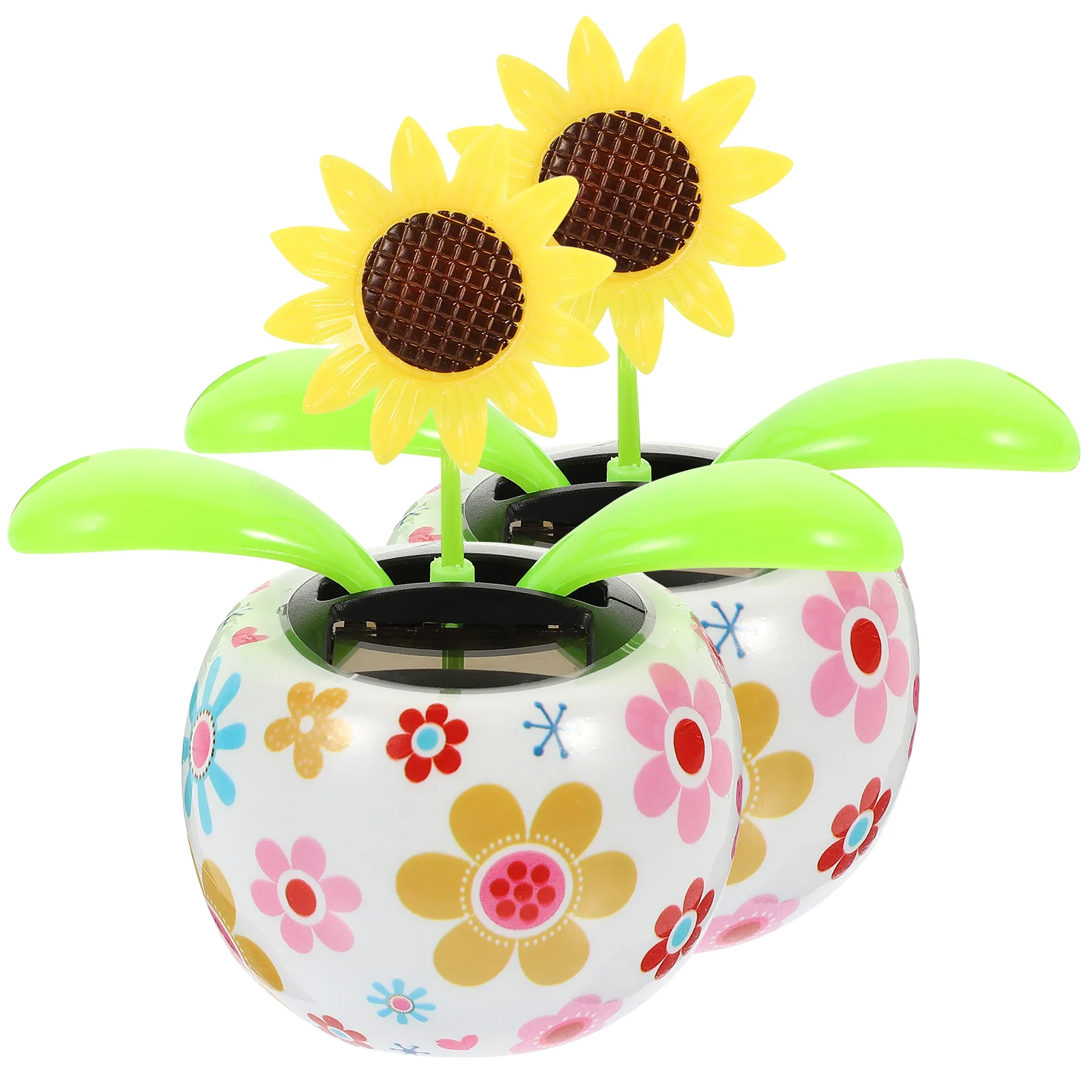 

2 Pcs Solar Powered Shaking Toy Sculpture Swinging Flap Home Décor Car Dancing Toys Work Desk Decor Ornament Animated Interior