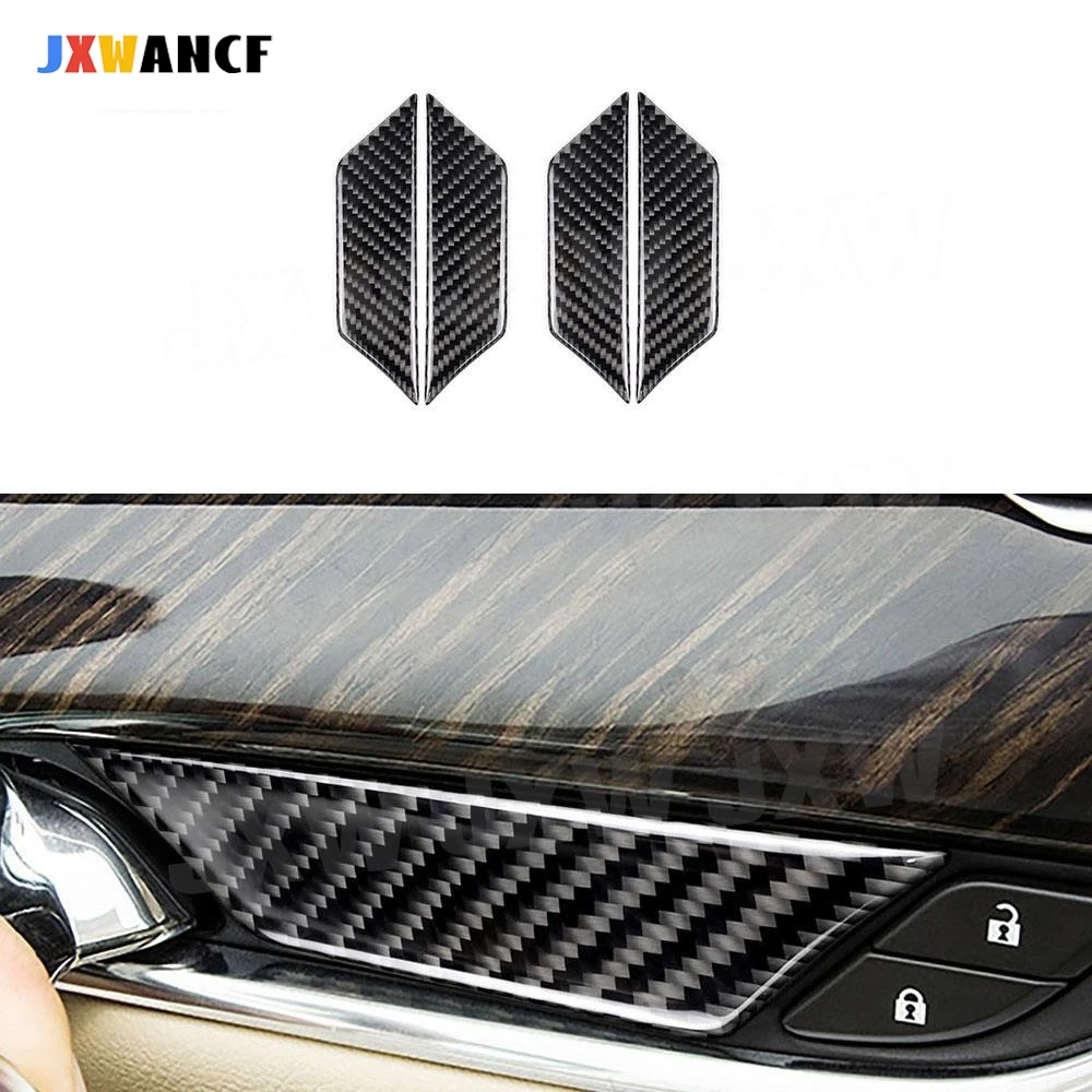 Фото JXWANCF 4 шт./компл. накладки на ручки дверей из карбона для Cadillac XT5 2016-2019, декоративные элементы интерьера №2