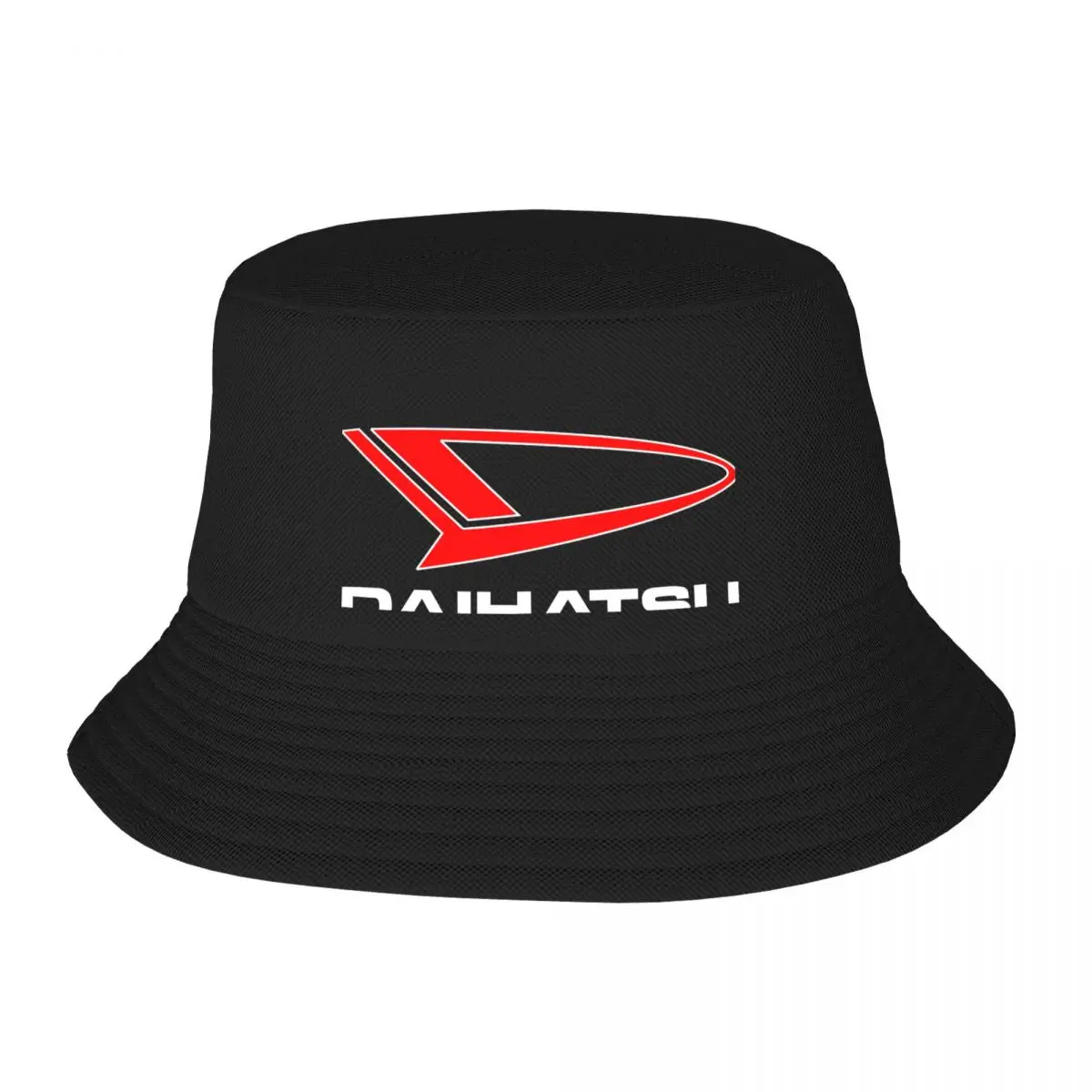 

White Black Fashion Daihatsu Logo Spring Reversible Bob Bucket Hats Cotton Fisherman Caps Girl Boy Outdoor Sport Chapeau Bob Hat
