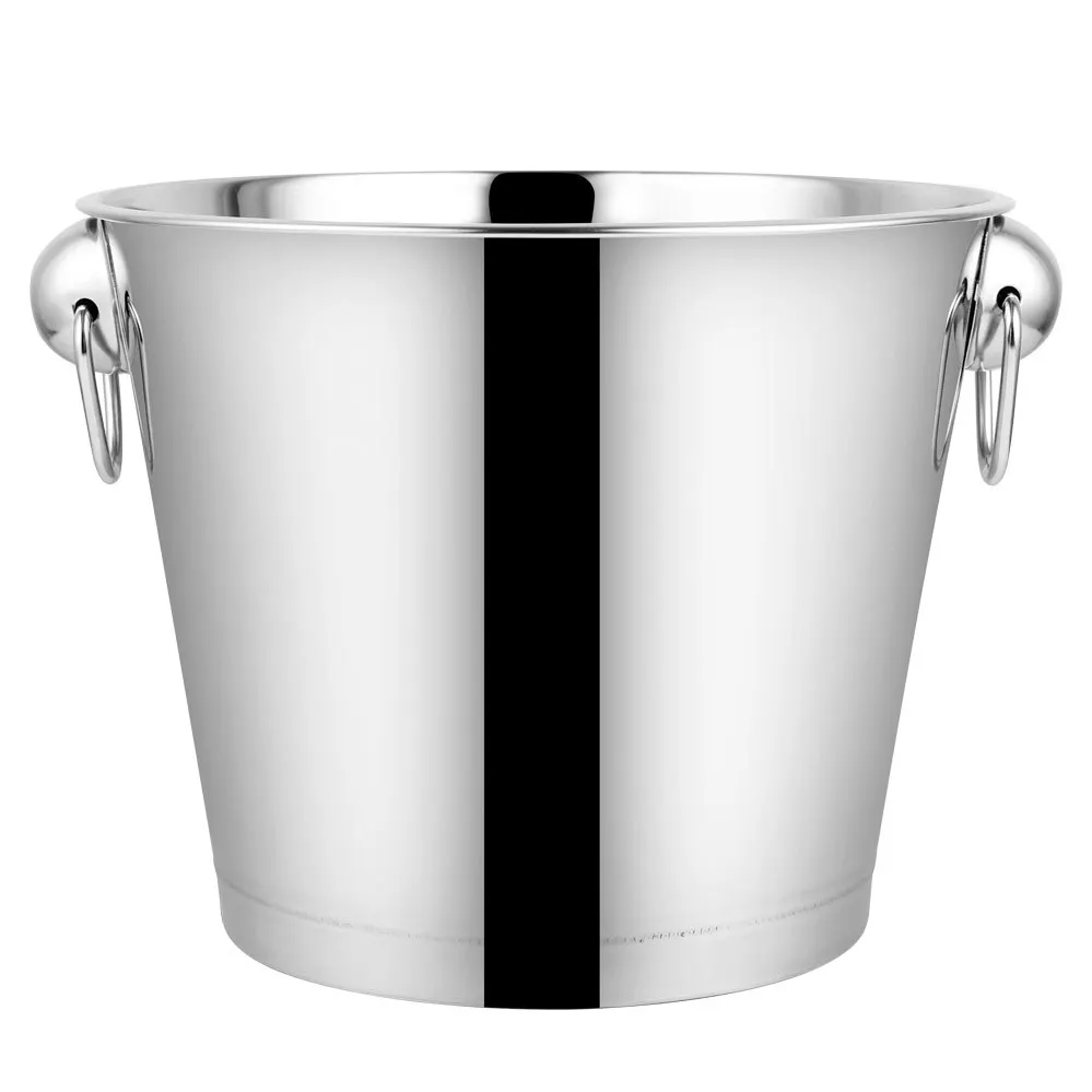 

Ведро для льда из нержавеющей стали, портативное ведро для льда с двойным кольцом, немагнитное ведро для льда KTV, бара, шампанского, ведро для...