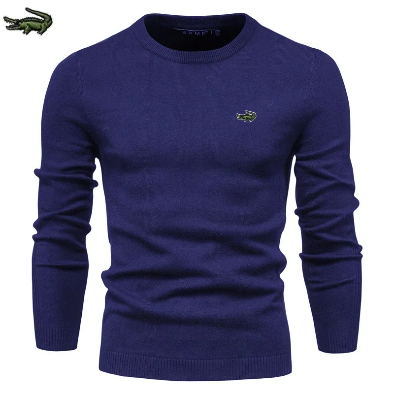 

2024 New Winter Thickened Warm Sweater High Quality Men's Solid Color Crewneck Casual Long Sleeve Sweater Jumper Outerwear