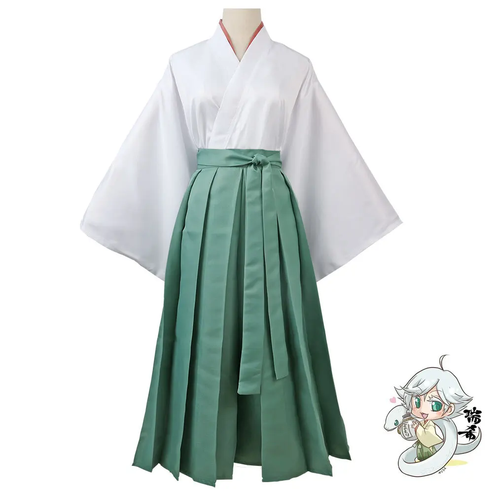 Костюм для косплея Kamisama Kiss Hajimemashita Love Mizuki, кимоно на Хэллоуин, искусственные ресницы, белые парики