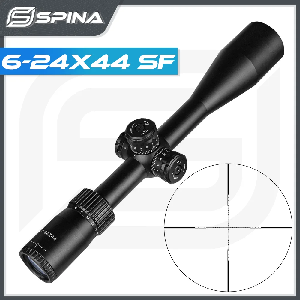 

SPINA OPTICS 6-24X44 SF Hunting Tactical 1/4 MOA Scope for Airsoft Rifle Air gun Sniper Magnifier Optical Sight коллиматор