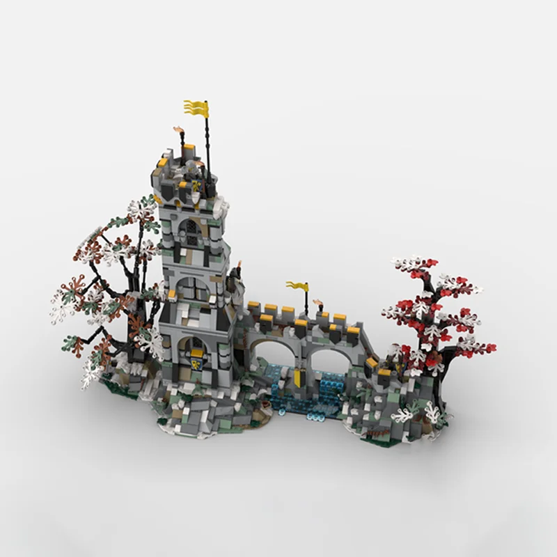 Фото 2119 деталей MOC Замок, Сторожевая башня, Топор, Рыцарское потерянное королевство, Модель из строительных блоков, Рождественский подарок, Игрушки, Архитектура, Сборка, DIY 3D №5