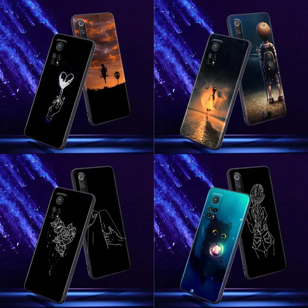 

Phone Case for Xiaomi Mi 9 9T SE 10T 10S A2 Lite CC9 Note 10 Pro 5G Soft Case Silicone Cover Cartoon Charged heart WITCHY COOL