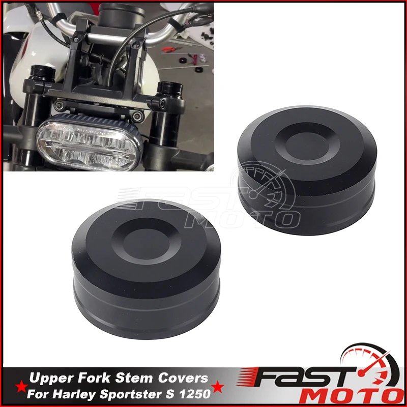 Верхняя крышка штока вилки черная защита украшение для Harley Sportster S 1250 RH1250S RH1250