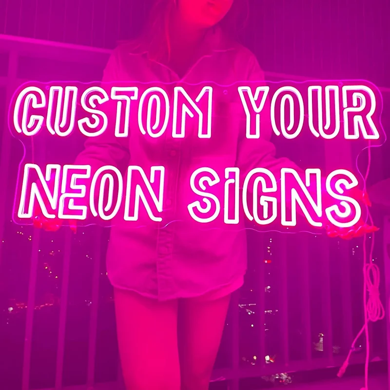 

New Private Custom LED Neon Sign Personalised Name Logo Design Neon Signs Custom Birthday Wedding Party Decor Night Lamps