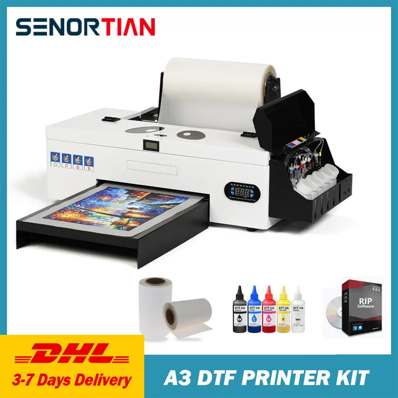 Принтер для печати на футболках A3 DTF принтер L1800 R1390 DX5 Epson переносной с рулонным