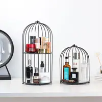 Nordic wrought iron cosmetic rack bedroom dresser desktop storage rack perfume lipstick skin care product storage rack