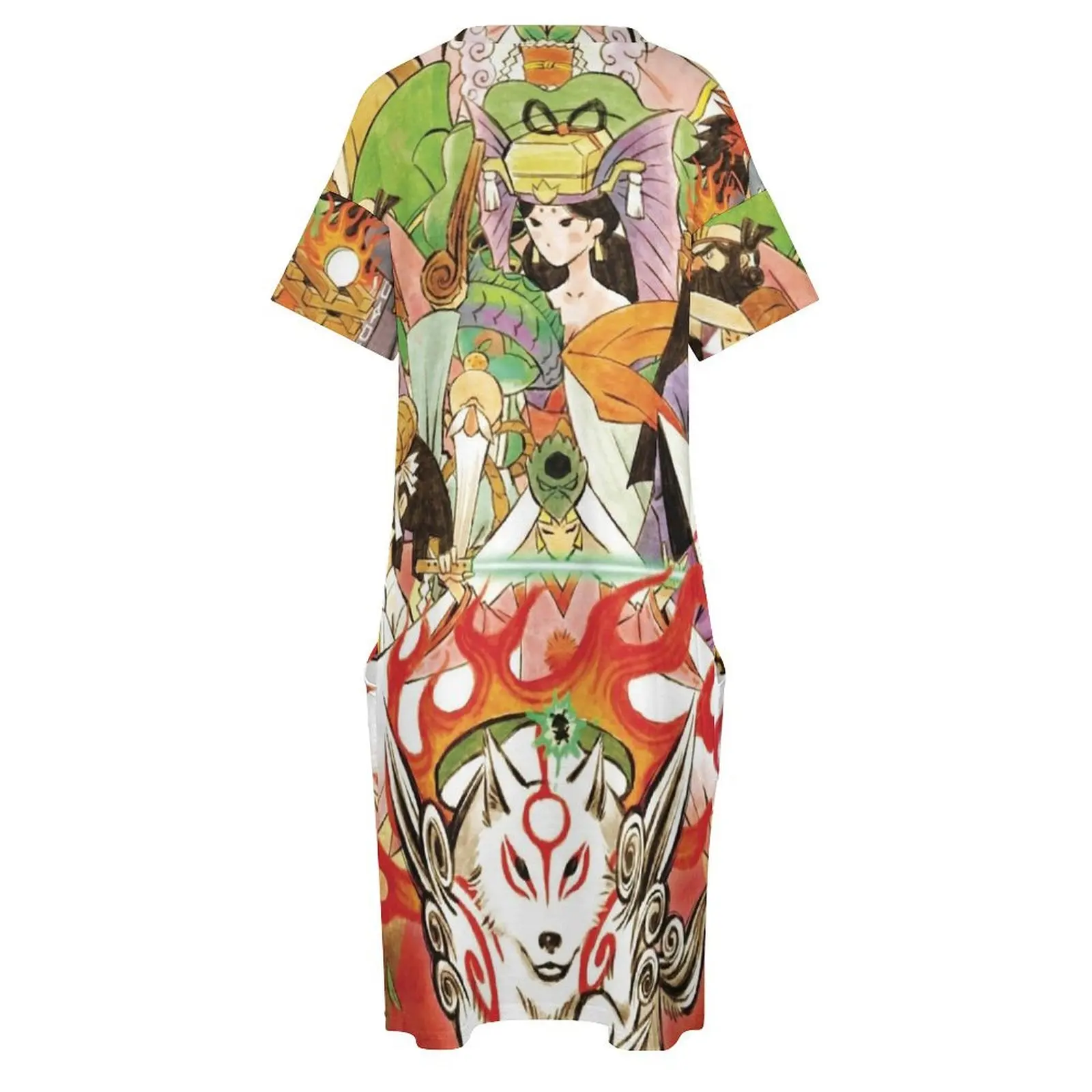 Okami HD Cover Свободное карманное платье вечерние платья женское бандажное Женская