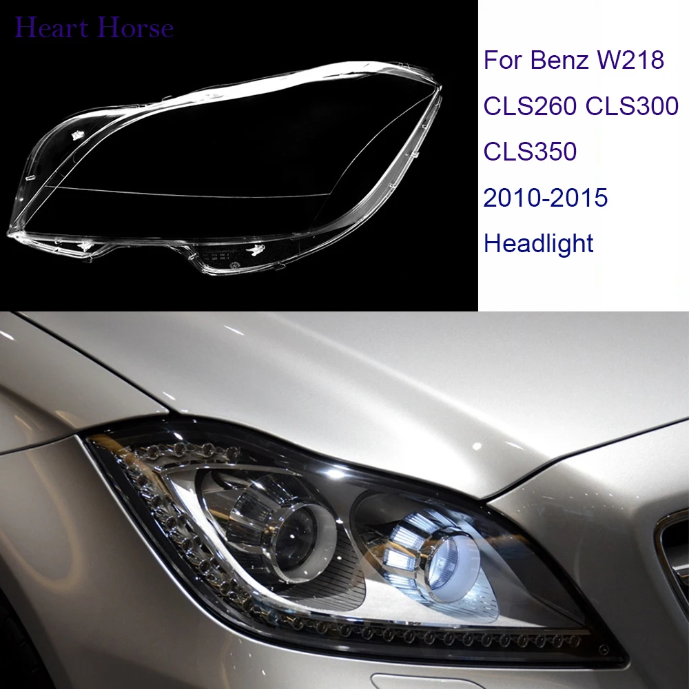

Для Benz W218 CLS CLS260 CLS300 CLS350 2010-2015 искусственная обложка Оргстекло корпус фары заменить абажур