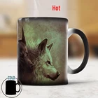 Белый и черный волк кружки креативная керамическая Подарочная кружка Чай Кофе чашки и кружки