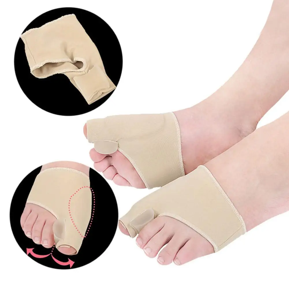 

Toe Splitter Foot Cover Separator Hallux Valgus Overlapping Legs Cover Protector Correction Silicone Toe Cut Fabric Finger C6F0