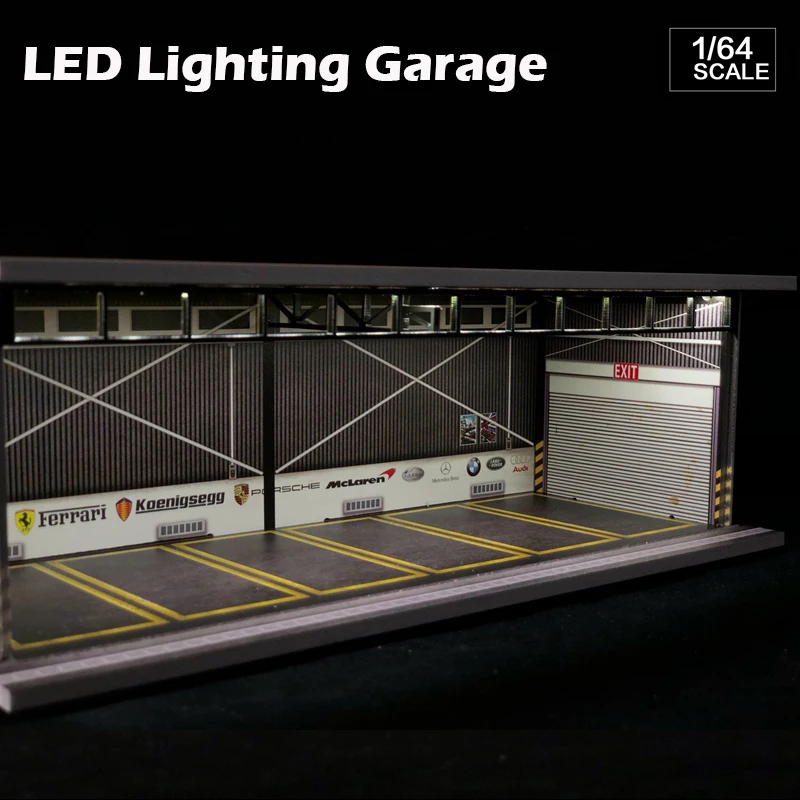 G-Fans Assemble Diorama 1:64 USB LED Lighting Model Car Garage Packing Lot Station-710010