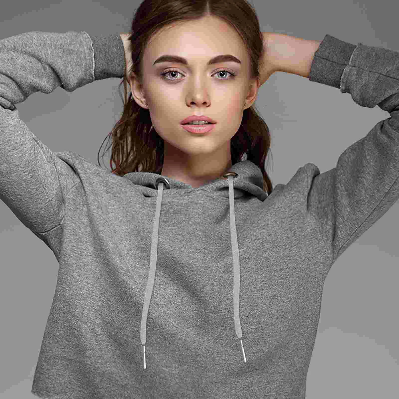 12 шт. толстовка с капюшоном на шнурке веревки толстовки эластичной металлической