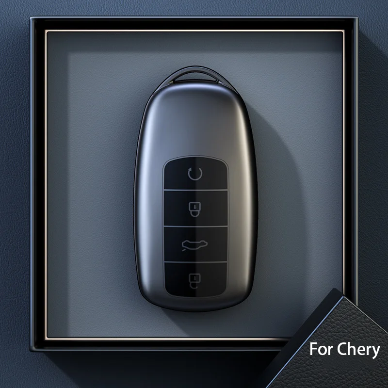 

Титановый серый цвет для Chery Tiggo 8 Pro Tiggo 8plus New 5 Plus 7pro Chery Tiggo 7 Pro Max Omoda C5 Чехол для автомобильного ключа Защитный брелок