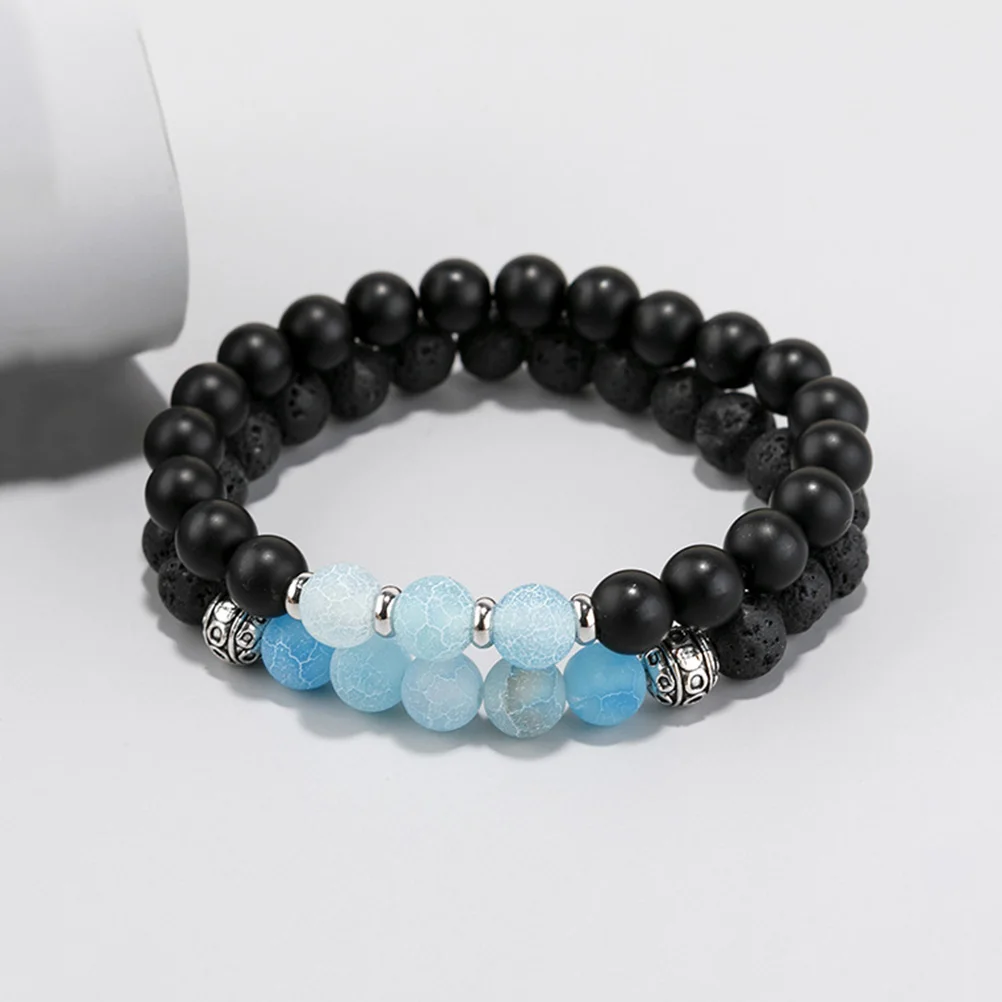 

2pcs Valentine Bracelets Natural Stone Bracelets Relationship Bracelet Jewelry