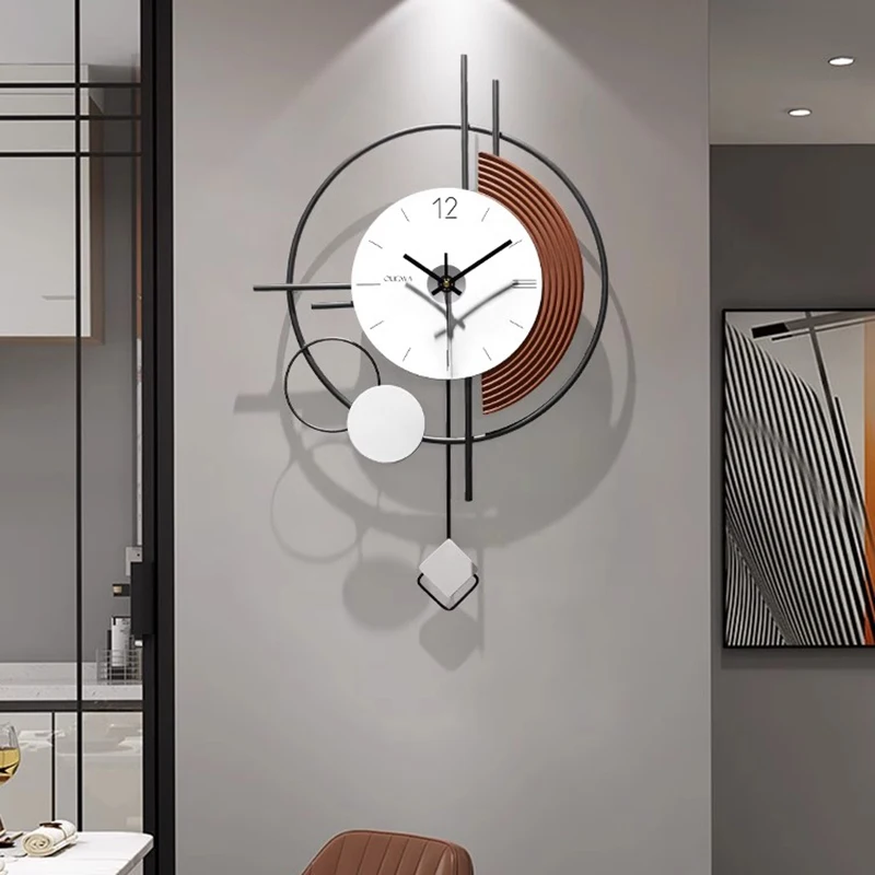 Relojes de Pared digitales 3d, reloj despertador mecánico decorativo de Metal moderno,...
