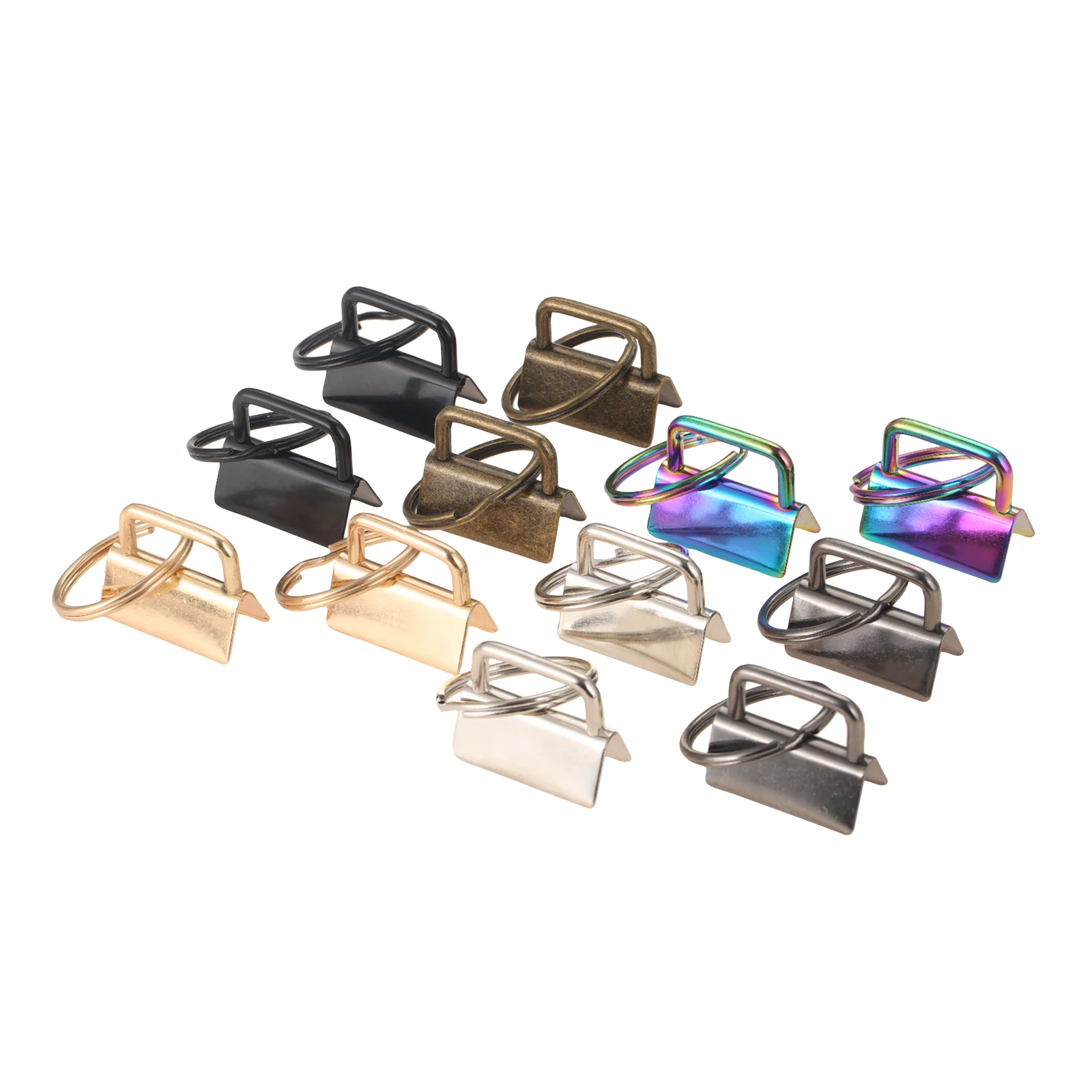 

Брелок для ключей, фурнитура для изготовления ключей, 1 дюйм, 42 шт., 6 цветов