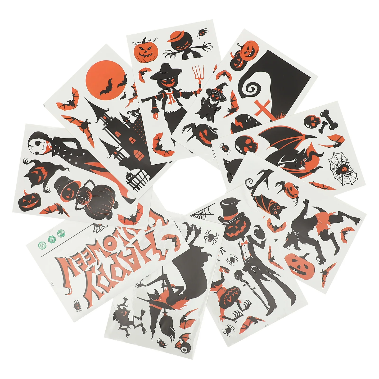 

Windowsticker Stickers Clings Decals Glass Cling Wall Ghost Pumpkin Decorationsdecal Party Bat Decor Horror Pvc Home Spooky