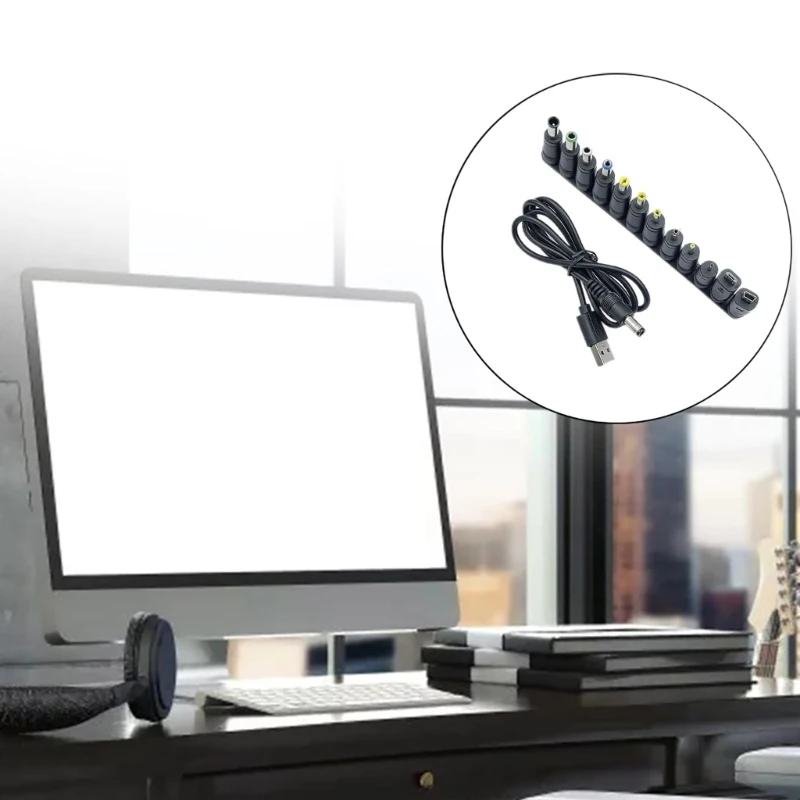 573A Многоцелевой USB до 5 5x2 1 мм В шнур для зарядки кабель питания с адаптерами Micro