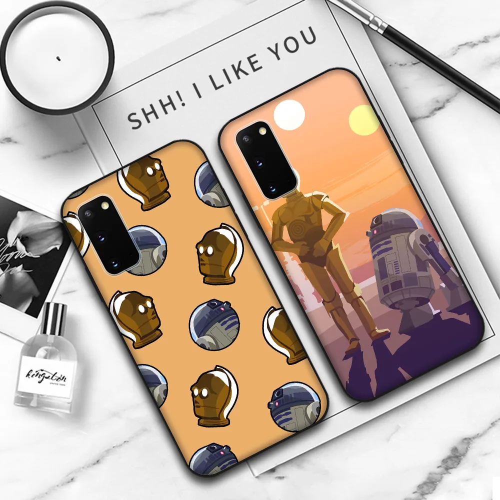 Черный чехол для Huawei Y5P Y6 Y6S Y6P Y7 Y7A Y8P Y8S Y9 Y9A Y9S Prime защитный R2D2 BB8