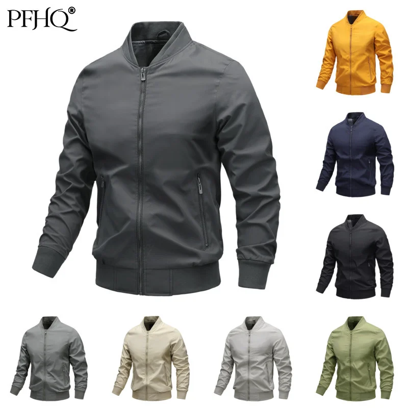

PFHQ 2022 Leisure Autumn New Solid Color Stylish Outdoor Jackets Sports Youth Casual Fashion Coat Mature Bombers Clothes 21Q1372