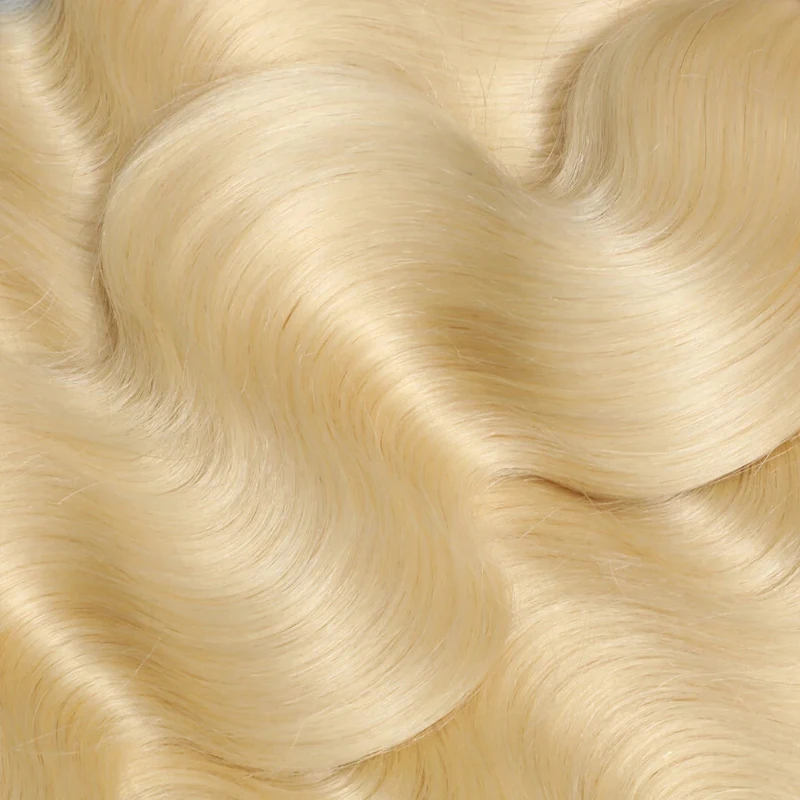 613 Медовые блондинки пучки человеческих волос объемная волна бразильские