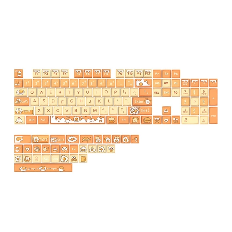 

Keycaps 130 PBT Heat Sublimation XDA Keycaps for 61/63/64/68/82/84/87/96/98/100/104/108 Mechanical Keyboards