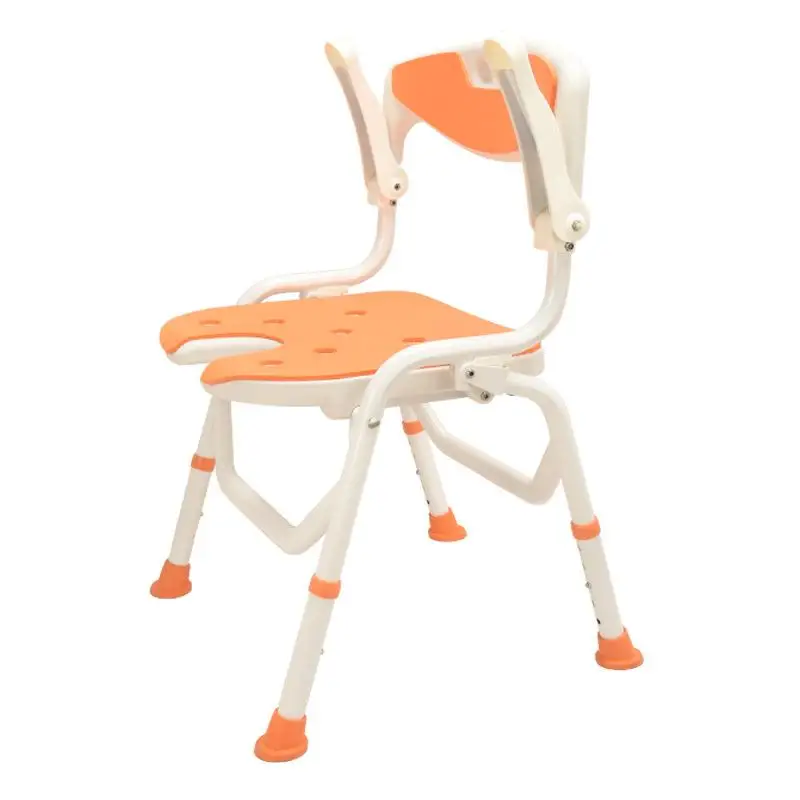 

Adjustable Bathroom Chair with Backrest Handle for Elderly Non Slip Bath Chair Furniture Shower Seat Elderly Bathing Supplies