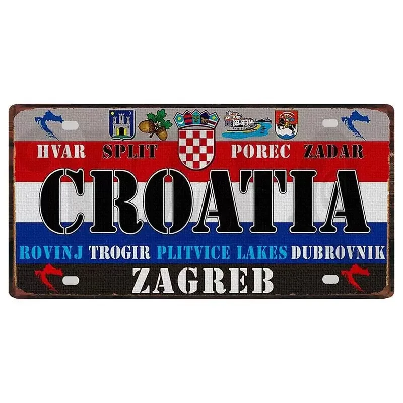 

Картина с мексиканским государственным флагом Испании, металлический знак, Колумбия, США, номерной знак для стен, Декор для дома, ресторана, ...