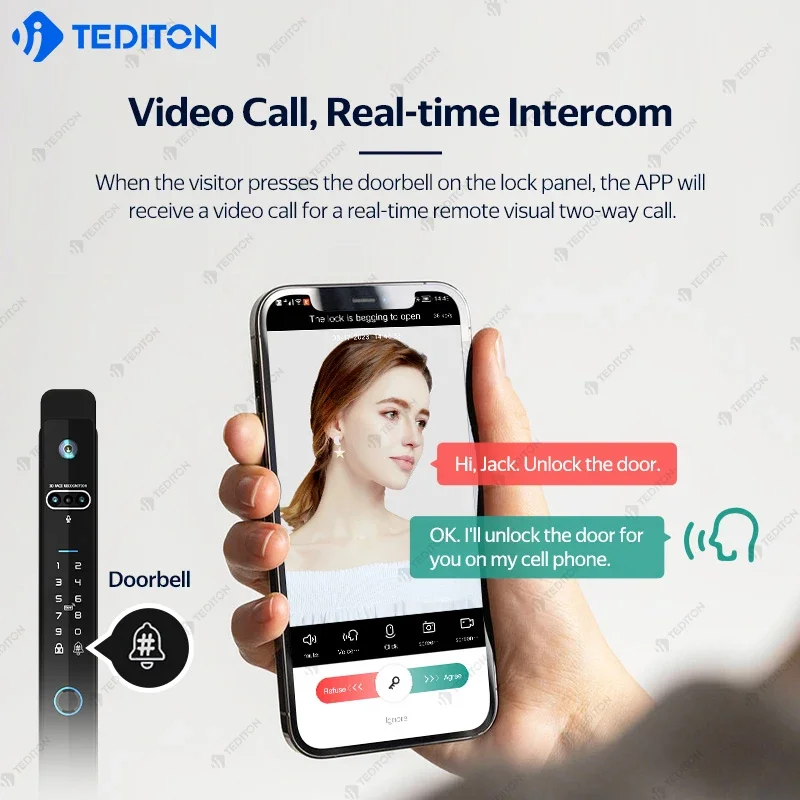 Стеклянный Замок для раздвижной двери Tuya электронный смарт-замок со сканером