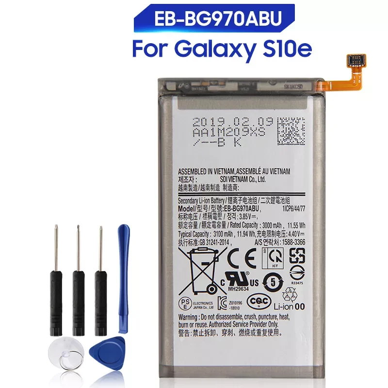 

Battery EB-BG970ABU For SAMSUNG Galaxy S10e SM-G9700 S10E S10 E Rechargeable Phone Battery 3100mAh