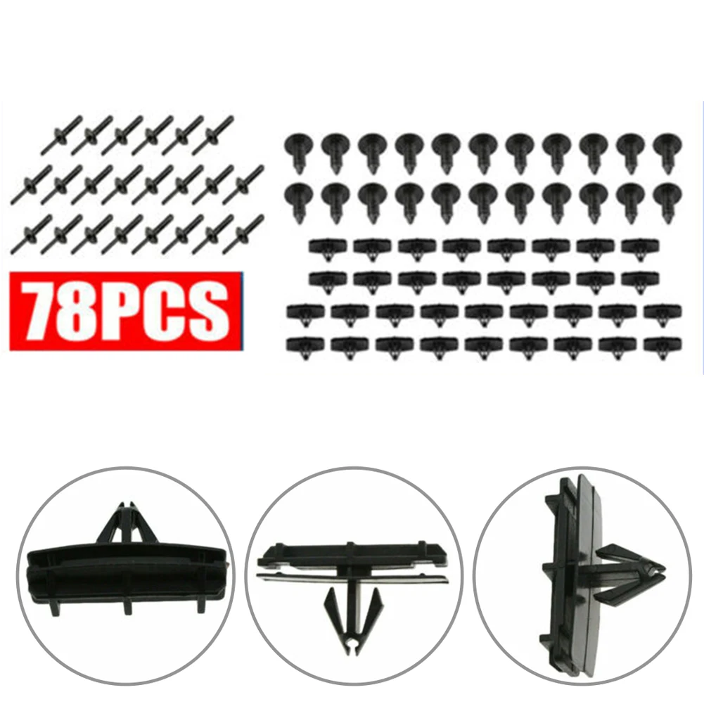 

78pcs Full Fender Flare Hardware Clip Mounting Kit For Jeep Wrangler JK 07-18 Car Accessories High-quality Clip Fasteners