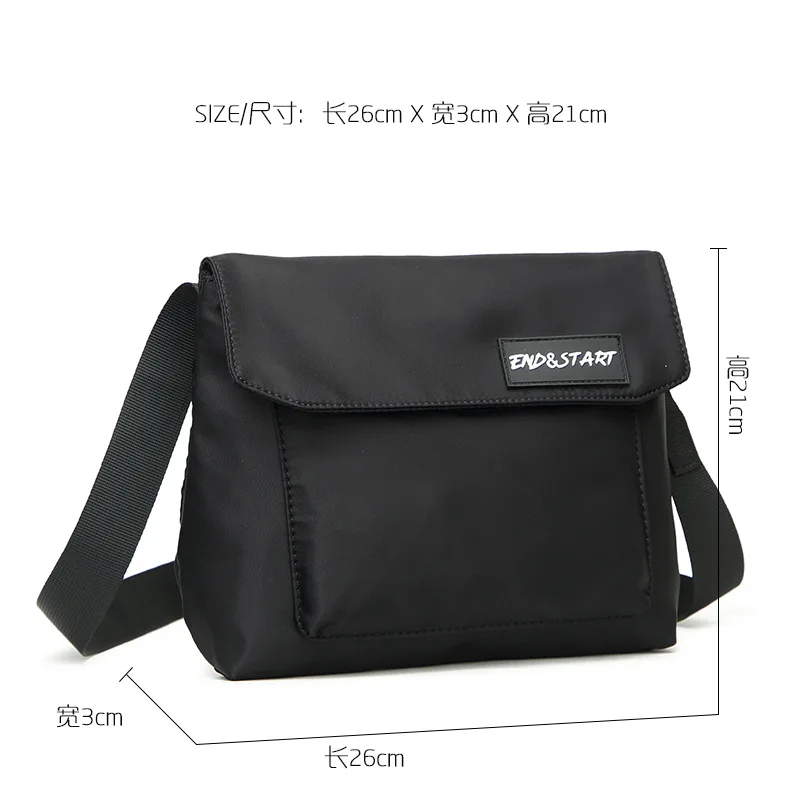 Men's Crossbody Shoulder Bag Fashion Nylon Casual and Lightweight Shoulder Zipper Bag