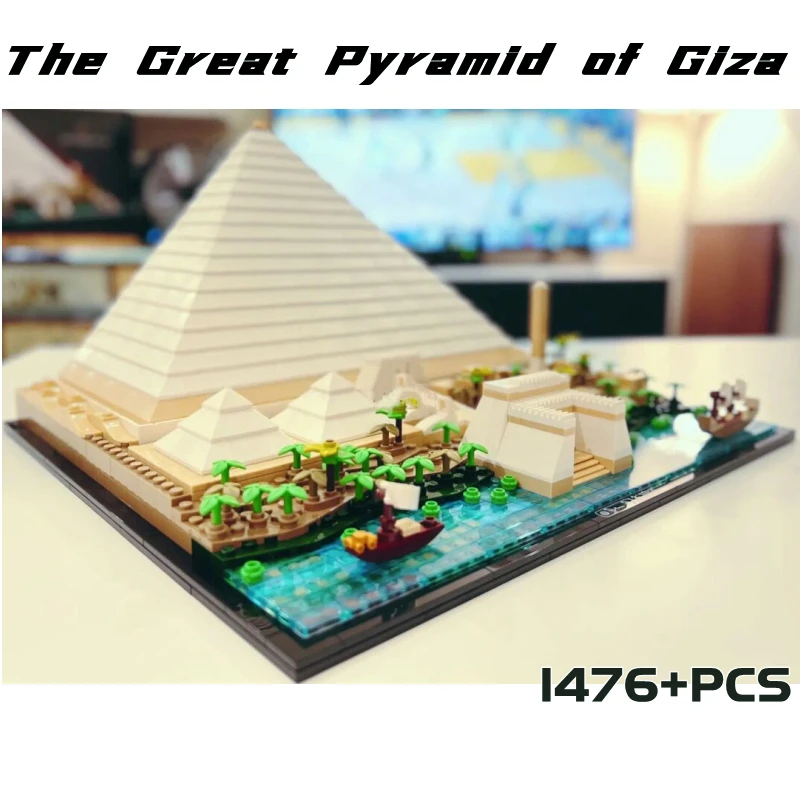 

2022 NEW IN STOCK The Great Pyramid of Giza Nile River Ancient Egypt 21058 Building Assemble Blocks Bricks Toys Christmas Gifts